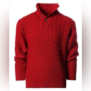 Gioberti Mock Neck Pullover Sweater Red Size 12 NWT IN PACKAGE
